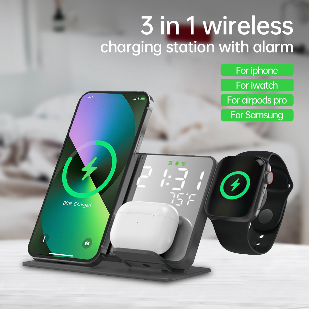 Smartwatch Watches Digital - 3 in 1 Wireless Charger For