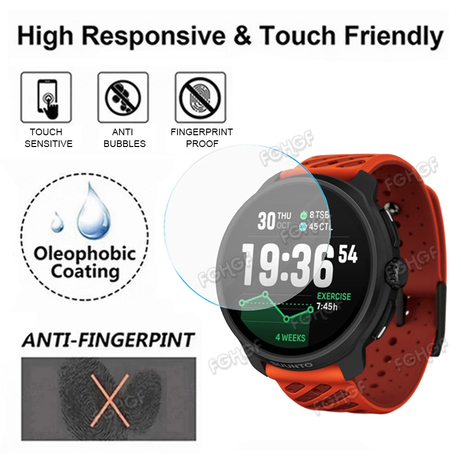 Smart Watch Screen Protector - Tempered Glass Protective Film Guard For