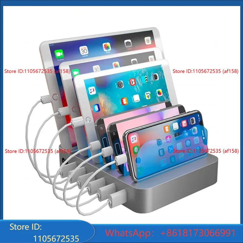 Smartwatch Watches Smart - 6USB desktop phone holder, smart charger,