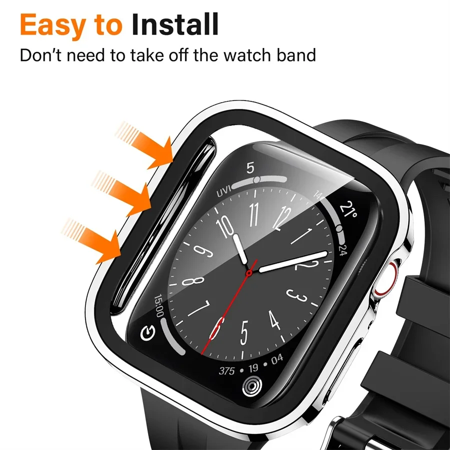 Glass+cover For Apple Watch ca - Smartwatch Watches Girls ulasan dan harga