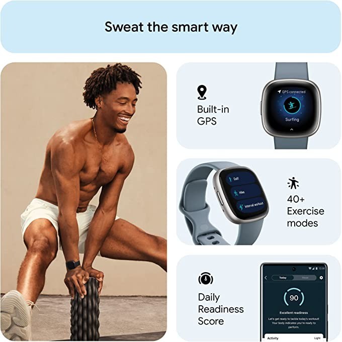 Fitbit Versa 4 Smart Watch Bui - Smartwatch Watches Digital ulasan dan harga