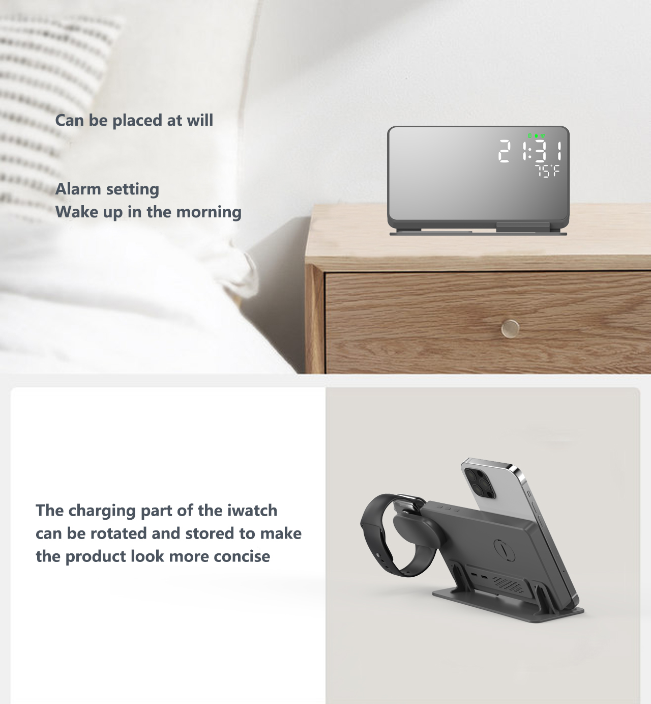 3 in 1 Wireless Charger For iP - Smartwatch Watches Digital ulasan dan harga