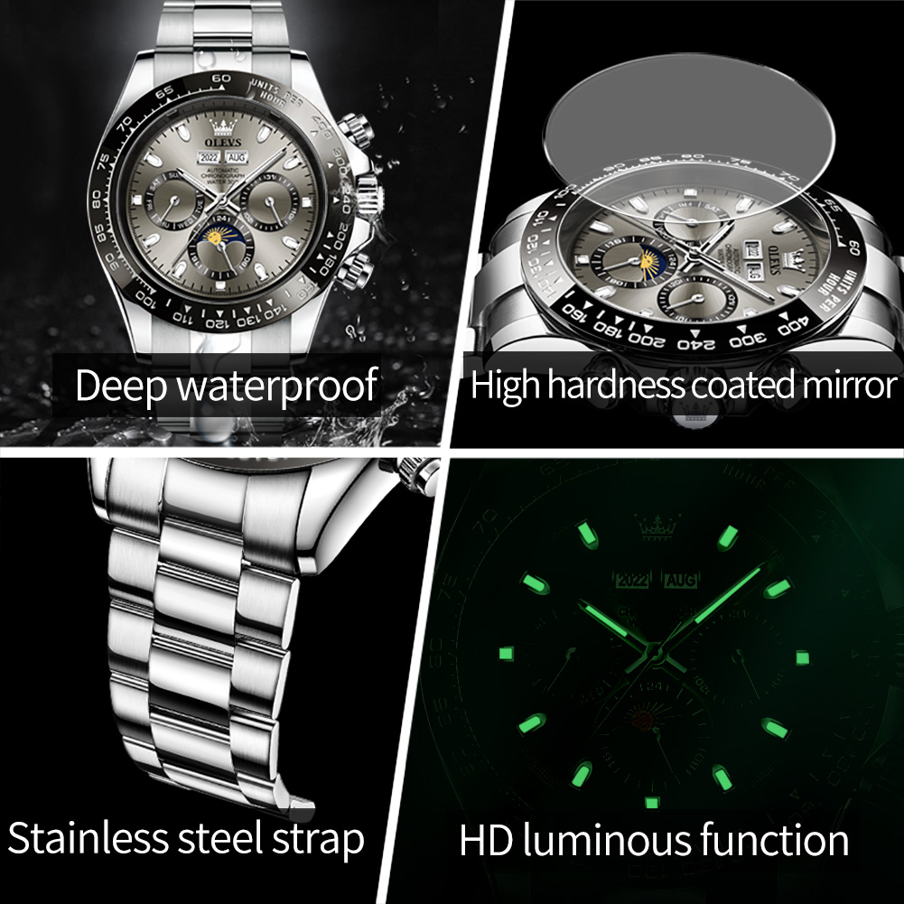 OLEVS 6654 Luxury Mens Watch C - Watches Omega ulasan dan harga