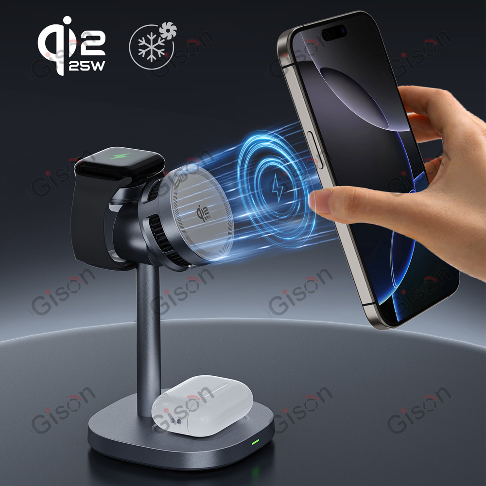 Magnetic 3 in 1 Wireless Charg - Smartwatch Phone Watches ulasan dan harga