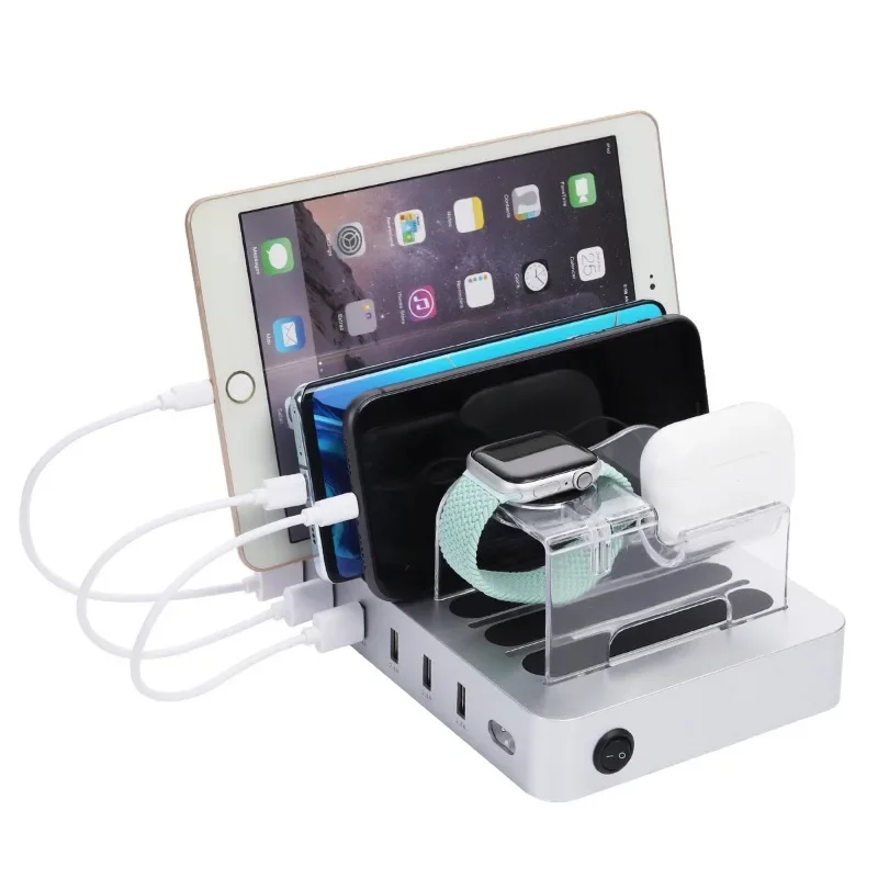 6USB desktop phone holder, sma - Smartwatch Watches Smart ulasan dan harga